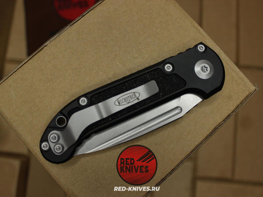 Нож Microtech BLK LUDT Gen III Standard S/E - клинок серый, черная рукоять