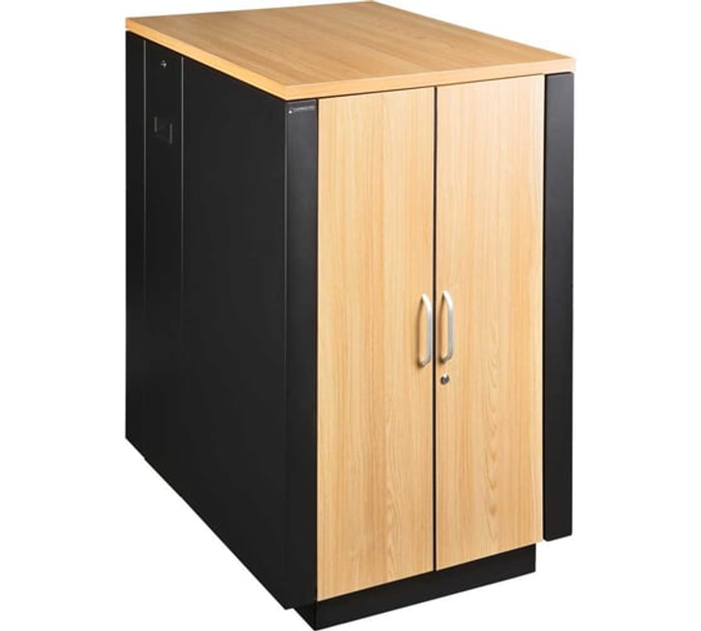 Шкаф звукоизолированный LANMASTER SOUNDPROOF 42U 750x1039 мм, отделка под дерево, цвет лиственница LAN-DC-CBSP-42U-WD
