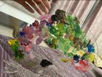 Палитра для красок овальная прозрачная акриловая