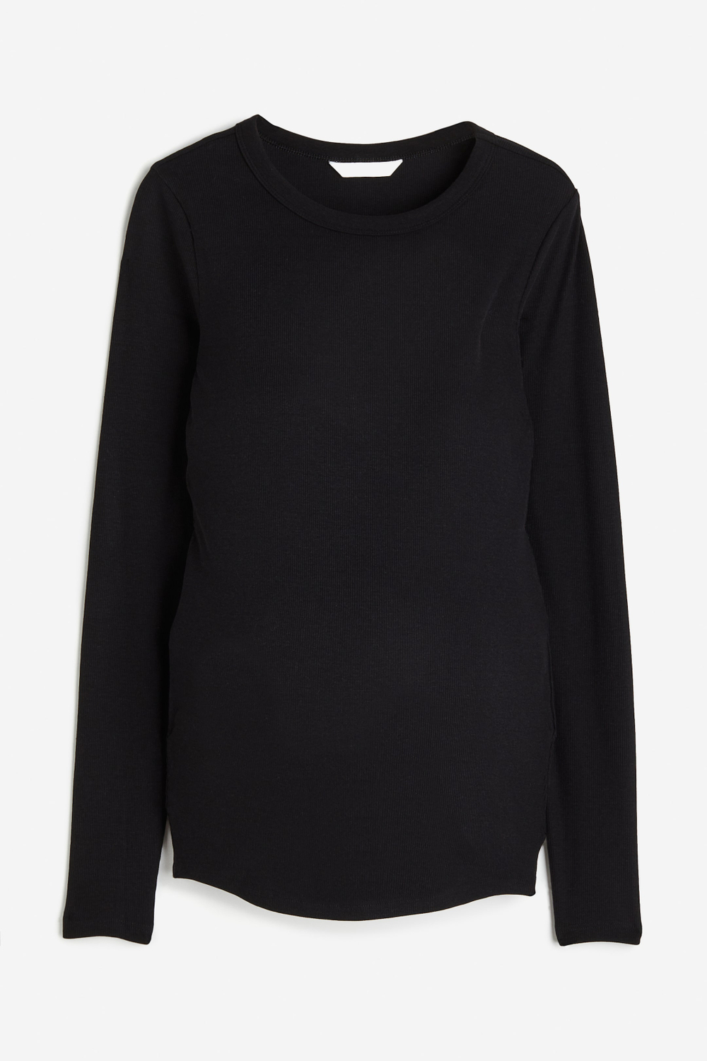 H&M Трикотажная футболка в рубчик для беременных, черный