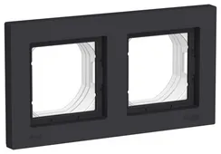 Рамка пластиковая на 2 поста Systeme Electric AtlasDesign Aqua Карбон ATN441002