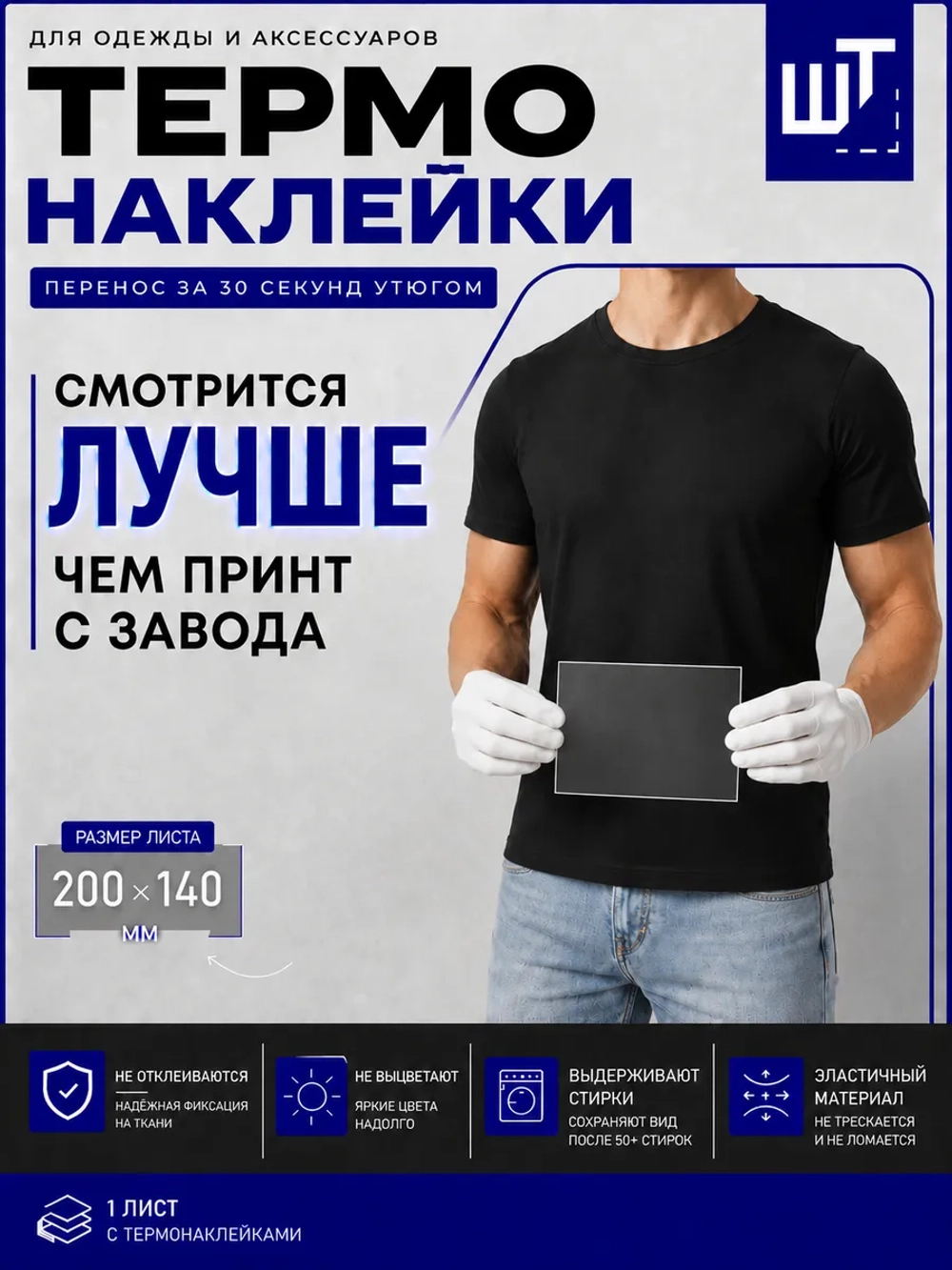 Термонаклейка Икона Николай Угодник для переноса на одежду