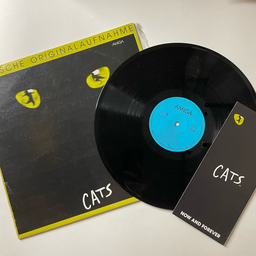 Винтажная виниловая пластинка LP Andrew Lloyd Webber Cats Мюзкл Кошки (Deutsche Originalaufnahme) (ГДР 1986)