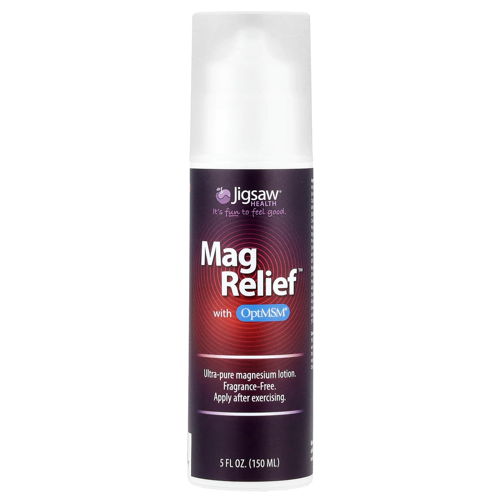 Jigsaw Health, Mag Relief™ с OptiMSM®, без отдушки, 150 мл (5 жидк. унций)