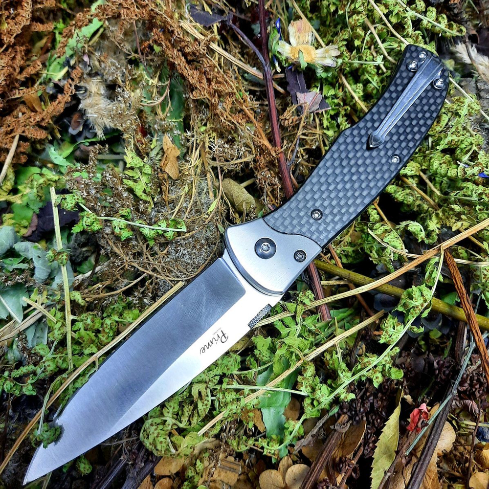 Складной нож Prime D2 Satin Carbon, 4650065055772