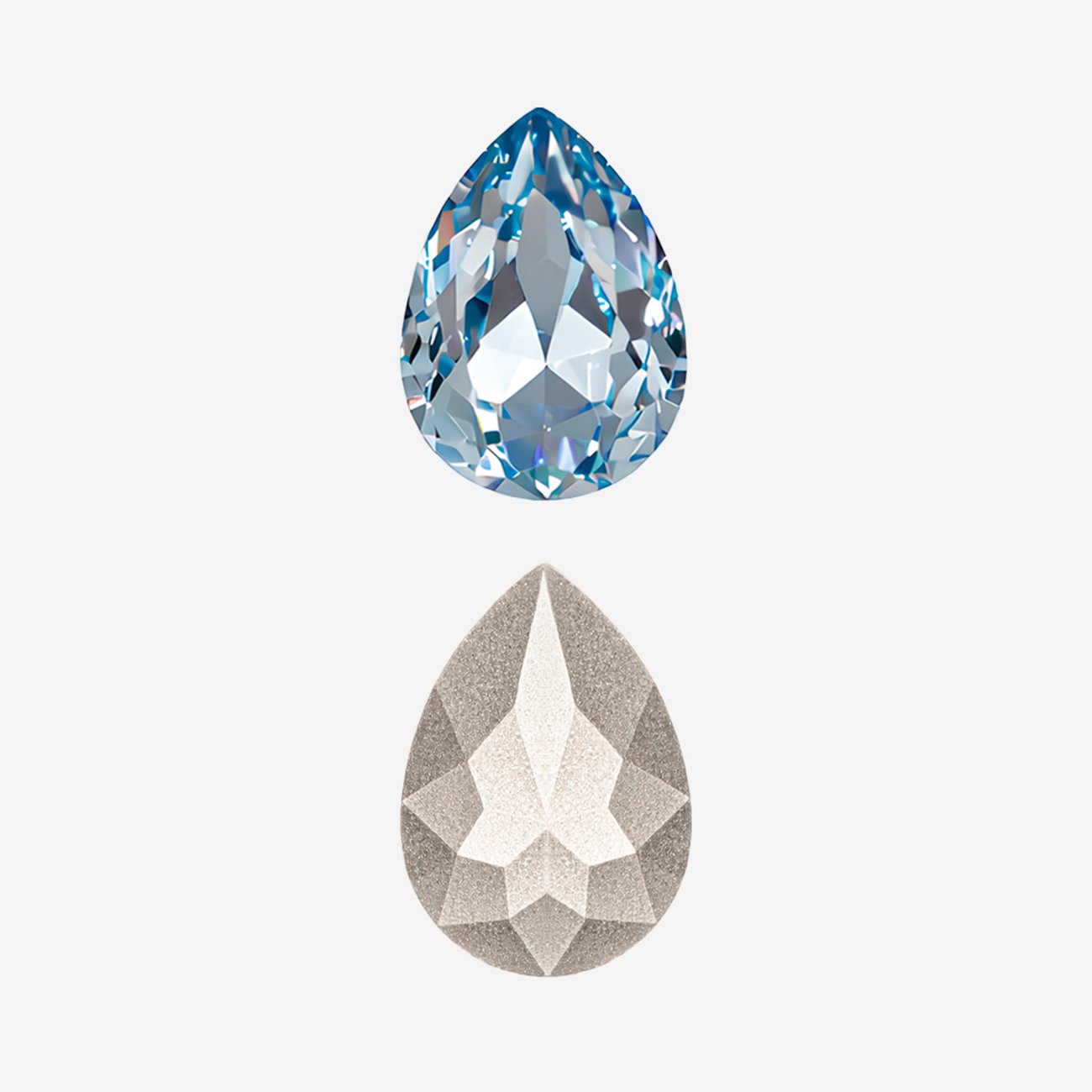 Кристалл Капля (Drop), оттенок "Светлый Сапфир"/"Light Sapphire", 10*7мм