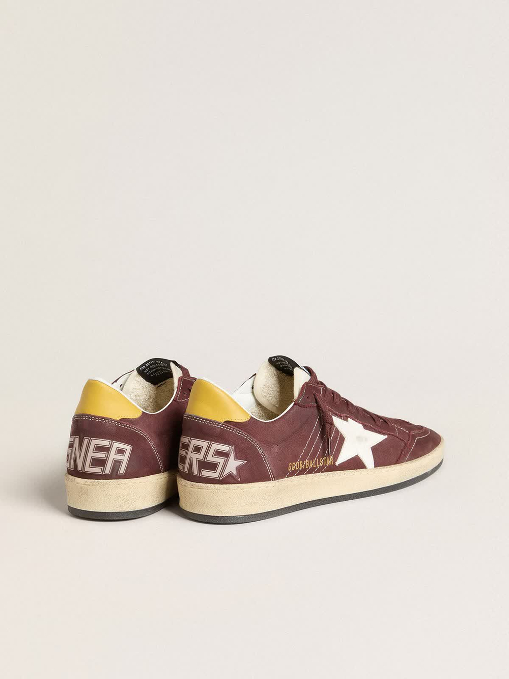 Men’s Ball Star in chocolate nubuck with leather star and heel tab