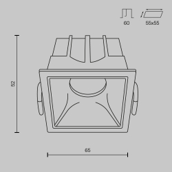 Встраиваемый светильник Technical DL043-01-10W4K-SQ-WB