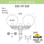 Ландшафтный светильник Fumagalli GLOBE 300 G30.157.S20.VYF1R