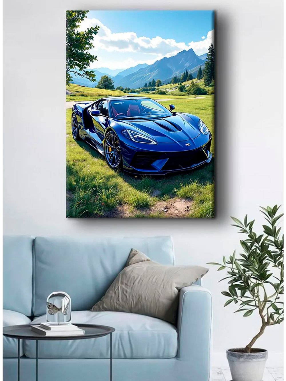 Картина "Chevrolet Corvette", для интерьера 30х40см 1шт.