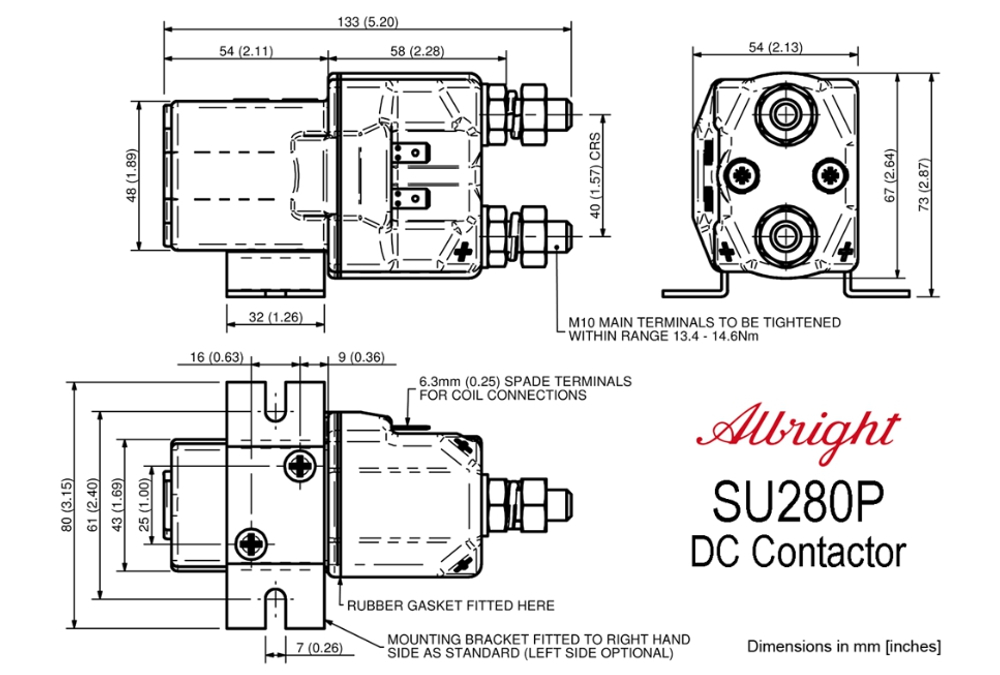 Контактор Albright SU280B-1080P 80V 350A