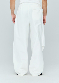 Брюки широкие с защипами | white