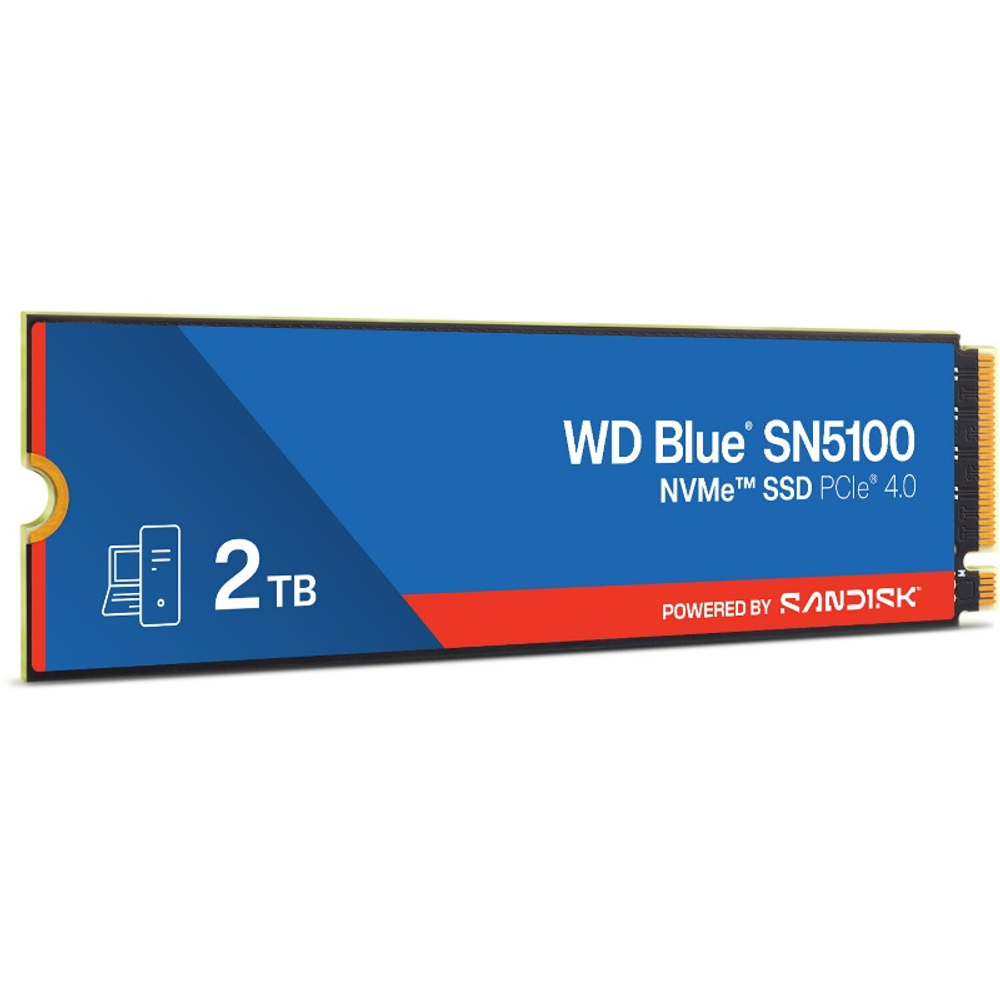 Твердотельный накопитель SSD 2TB WD Blue SN5100, NVMe, M.2 2280, PCI-E 4x4 [R/W - 7100/6700 MB/s]