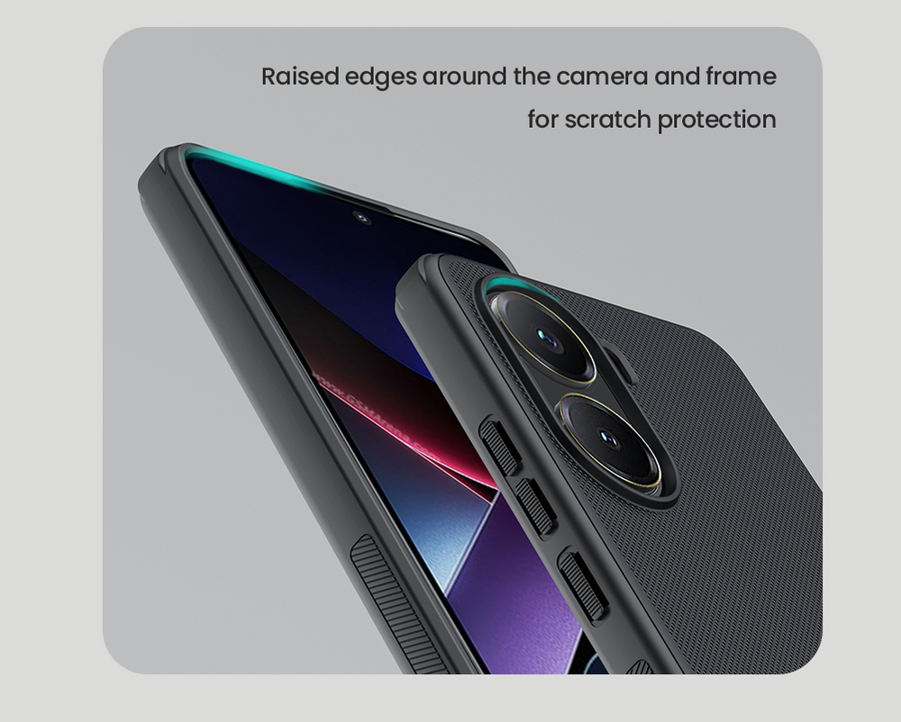 Чехол усиленный от Nillkin c встроенным круглым магнитом для Xiaomi Poco X7 Pro, серия Super Frosted Shield Pro Magnetic Case