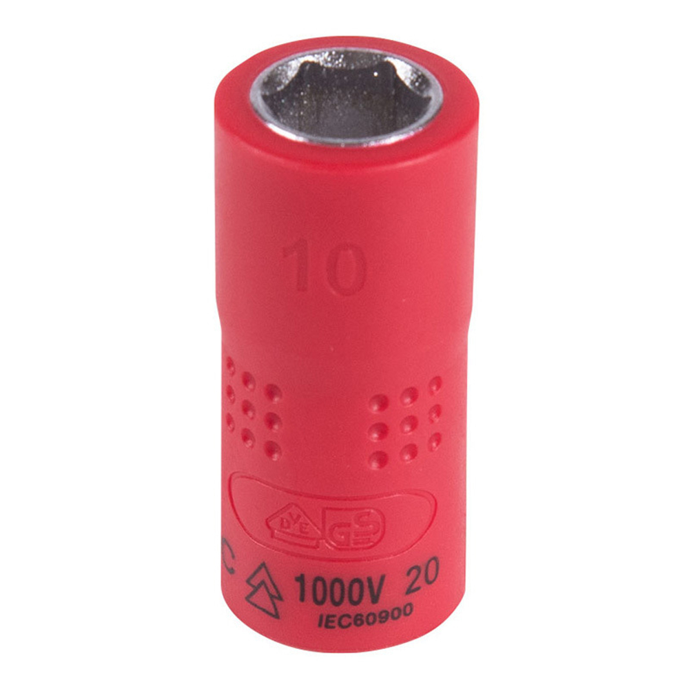 KING TONY (2335VE10M) Головка торцевая диэлектрическая шестигранная 1/4", 10 мм