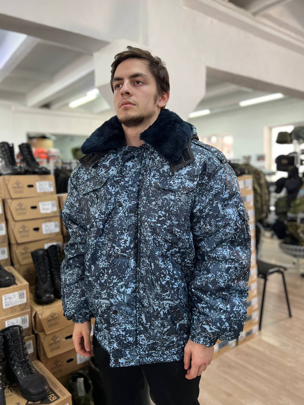 Куртка зимняя / синяя цифра