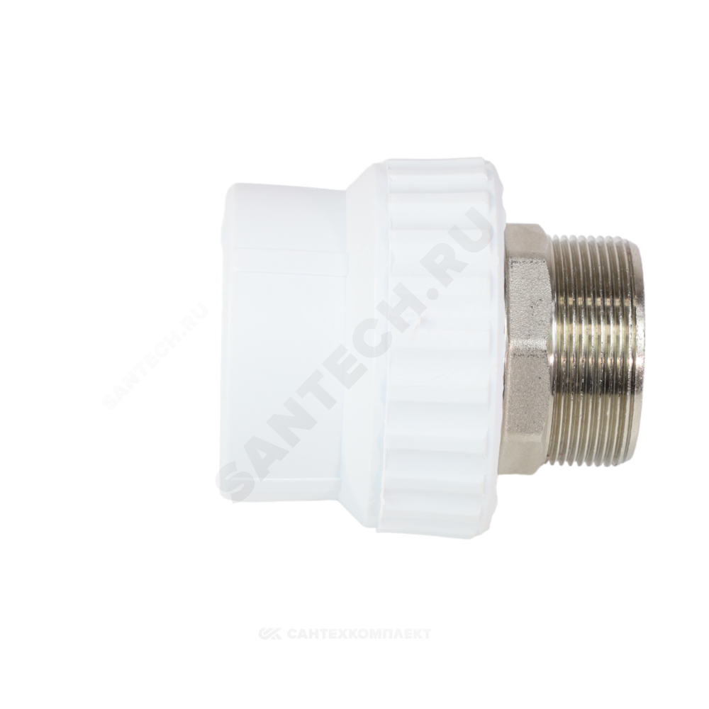 Муфта PP-R комбинированная белая Дн 50х2" НР под ключ VALFEX 10135150