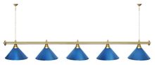 Лампа STARTBILLIARDS 5 пл. (плафоны золотые,штанга золотая,фурнитура золото)
