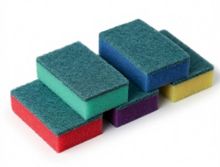Губки для посуды с чистящим слоем "Эконом" 7.5×4.5×2.5 см. 5 шт. мини Доляна