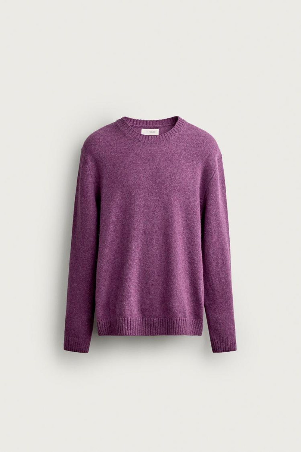 ZARA СВИТЕР ИЗ СМЕСОВОЙ ШЕРСТИ, РОЗОВЫЙ/ЛИЛОВЫЙ