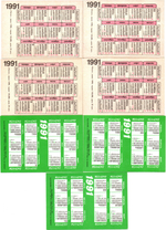 № 21 Набор Календариков 25 шт. Фауна, животные и птицы 1980-1998 гг.