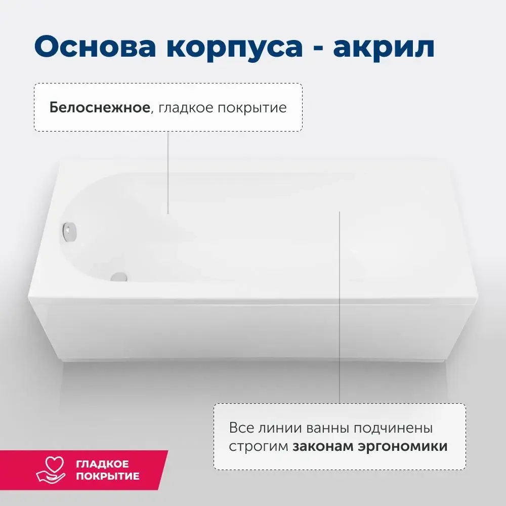 Акриловая ванна Aquanet Lotos 170x70 (с каркасом)
