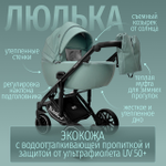 Коляска модульная 3в1 Bubago Pellegrino зеленый