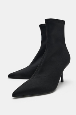 ZARA БОТИЛЬОНЫ НА ТАНКЕТКЕ, ЧЕРНЫЙ
