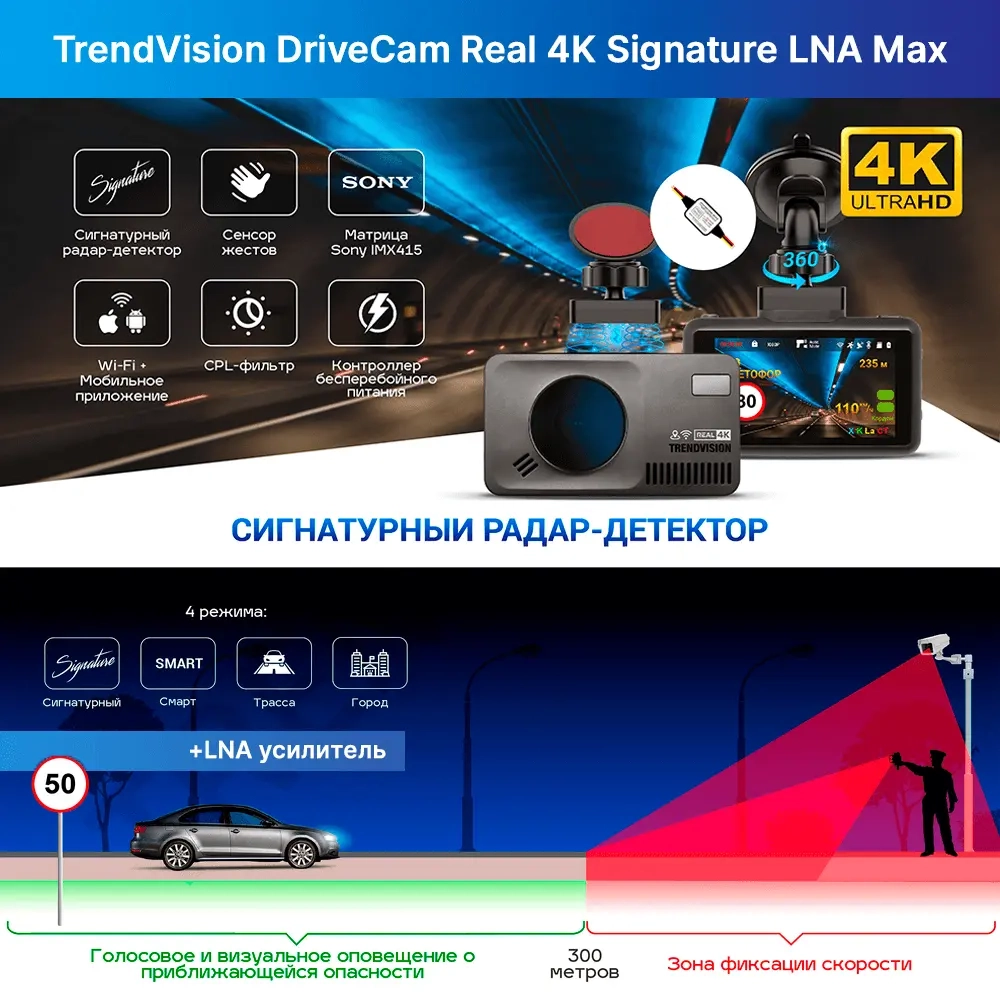 TrendVision DriveCam Real 4K Signature LNA Max