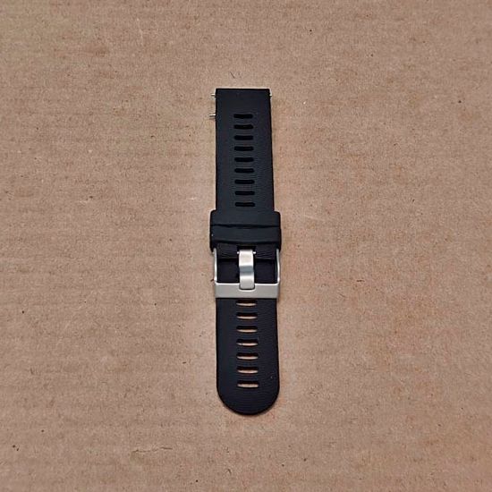 Ремешок Premium 20 мм силиконовый для Garmin Forerunner 55/245/645, Venu, Venu Sq, Venu 2 Plus, Vivoactive 3, Vivomove быстросъемный (Черный)