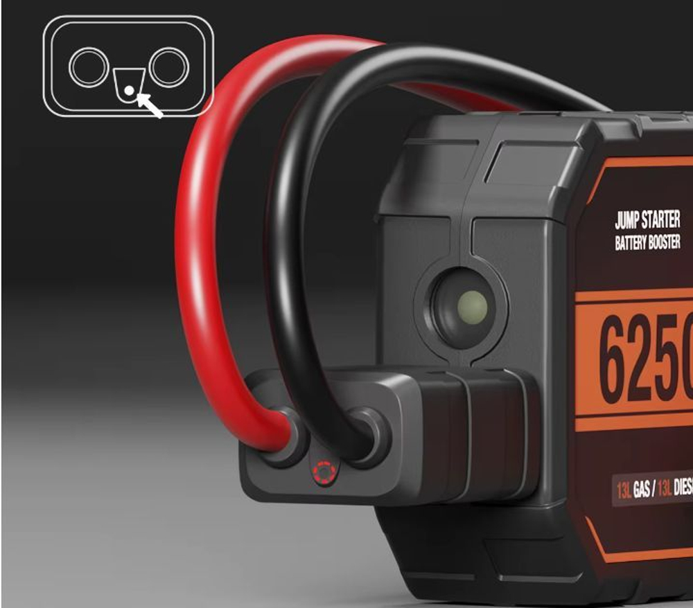 Устройство пусковое портативное бустер 26000mAh  6250А 12V в чехле JFEGWO F-40
