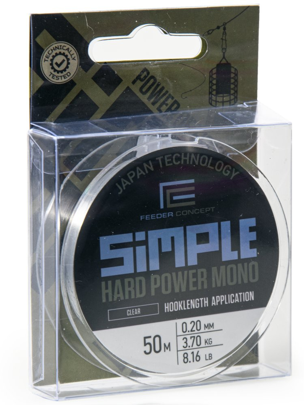 Леска монофильная Feeder Concept Simple Hard Power Mono 50м, 0.20мм