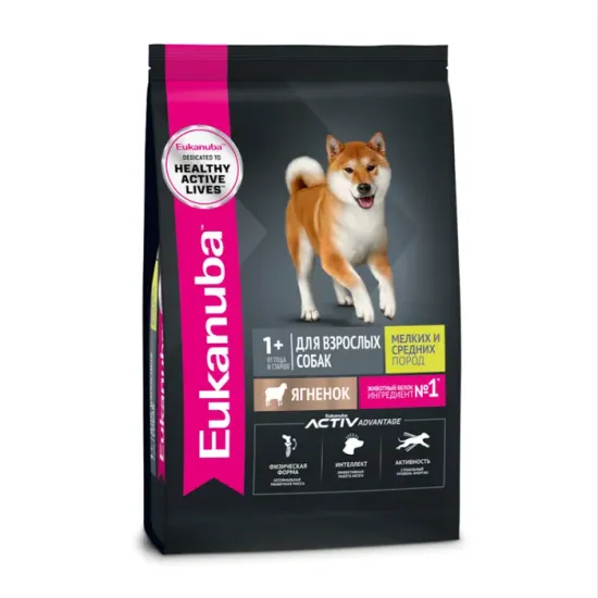 Eukanuba Сухой корм для собак для мелких и средних пород с ягненком, 800 г