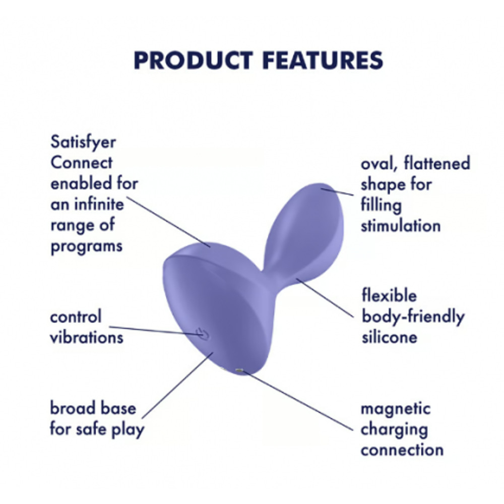 Анальная вибропробка Satisfyer Sweet Seal Connect App лиловая