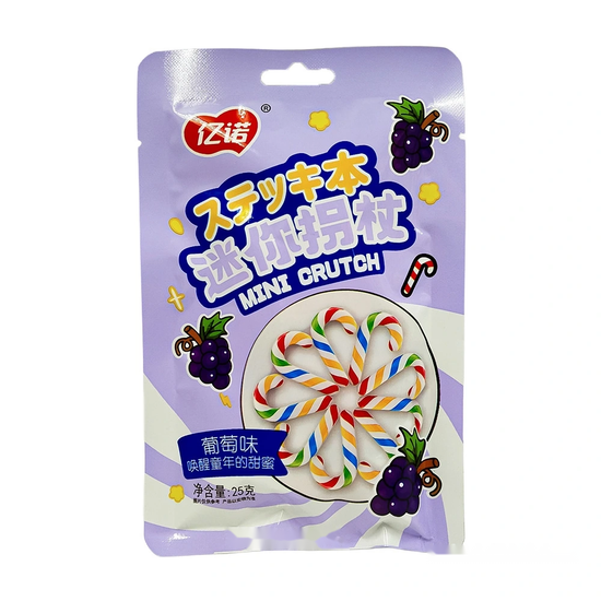 Леденцы трость "iZi" MINI CRUTCH со вкусом винограда, 25г (Китай)