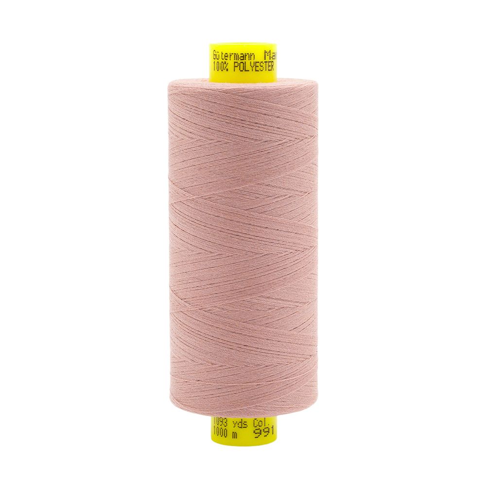 Нитка Gutermann Mara 150 (1000 метров), 1 кат., особо тонкая | 991 розово-бежевая пудра