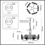 Подвесная люстра Odeon Light Ventaglio 4870/5
