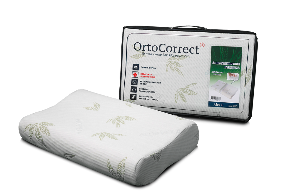 Подушка Classic Aloe Vera L ORTOCORRECT 58х38х10/12