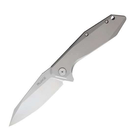 Складной нож Ruike P135-SF серебристый c клинком из стали Sandvik™ 14C28N, рукоять Stainless Steel