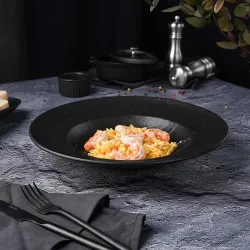 Тарелка глубокая 450 мл d 28,5 см h5 см для пасты/салата Black Raw Stellar P.L. Proff Cuisine [1]