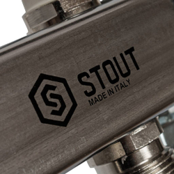 SMS 0923 000006 STOUT Коллектор из нержавеющей стали для радиаторной разводки 6 вых.