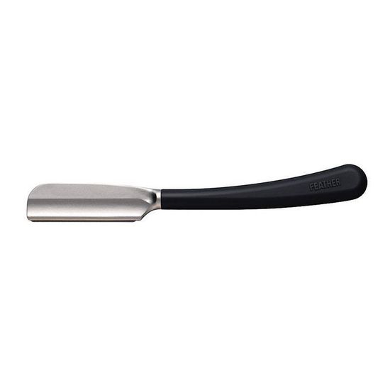 Professional Razor ACS-NB (Профессиональная опасная бритва камисори с японской рукояткой со сменными лезвиями Feather Artist Club SS ACS-NB черного цвета, 1 шт)