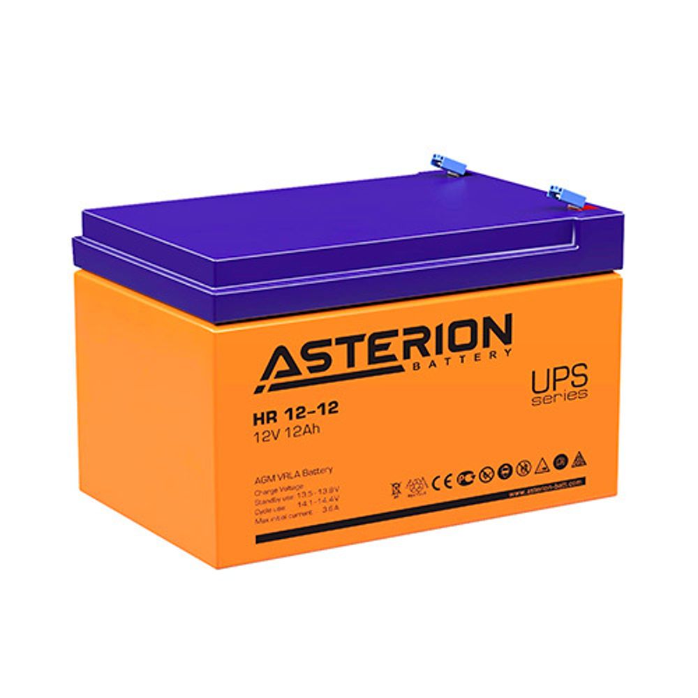 Аккумуляторная батарея Asterion HR 12-12 напряжение 12В, емкость 12Ач (151х98х101mm)