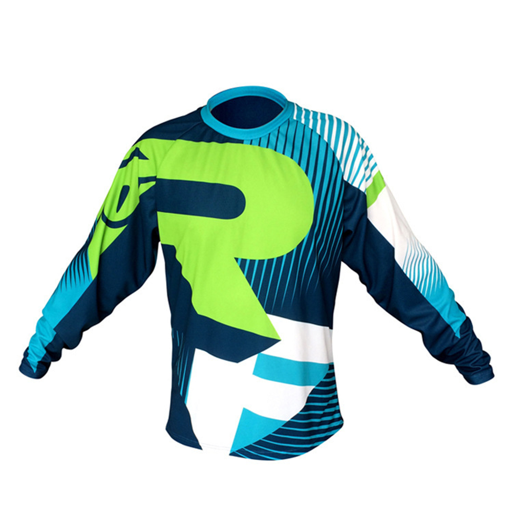Jersey RACEFACE (сине-зеленая) размер M (65-77 кг.)