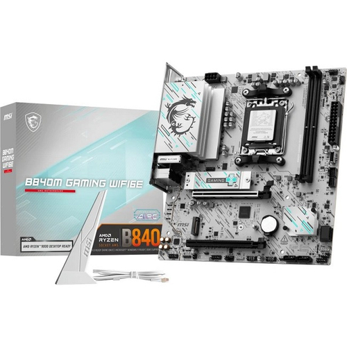 Материнская плата MSI B840M GAMING WIFI6E (AM5/AMD B840/4xDDR5/2xPCI-Ex16/2xM.2/SB/Wi-Fi/BT/GLAN/DisplayPort/HDMI/mATX)