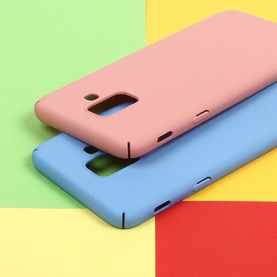 Панель матовая Soft Touch для Samsung Galaxy A6 (2018), 010659 Светло-серый