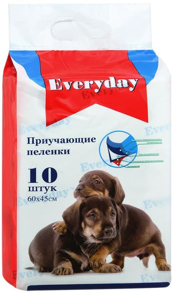 EVERYDAY впитывающие пеленки для животных ГЕЛЕВЫЕ 60 х 45 см, 10 шт EVERYDAY впитывающие пеленки для животных ГЕЛЕВЫЕ 60 х 45 см, 10 шт