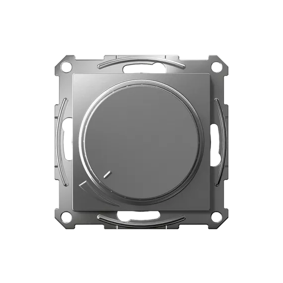 Светорегулятор поворотно-нажимной, LED, RC, 400 Вт Systeme Electric AtlasDesign Сталь ATN000923