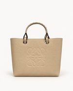 Сумка LOEWE Anagram Tote Medium, песочный оттенок, зернистая кожа