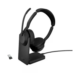 Jabra Evolve2 55 Link380a MS Stereo Stand Black